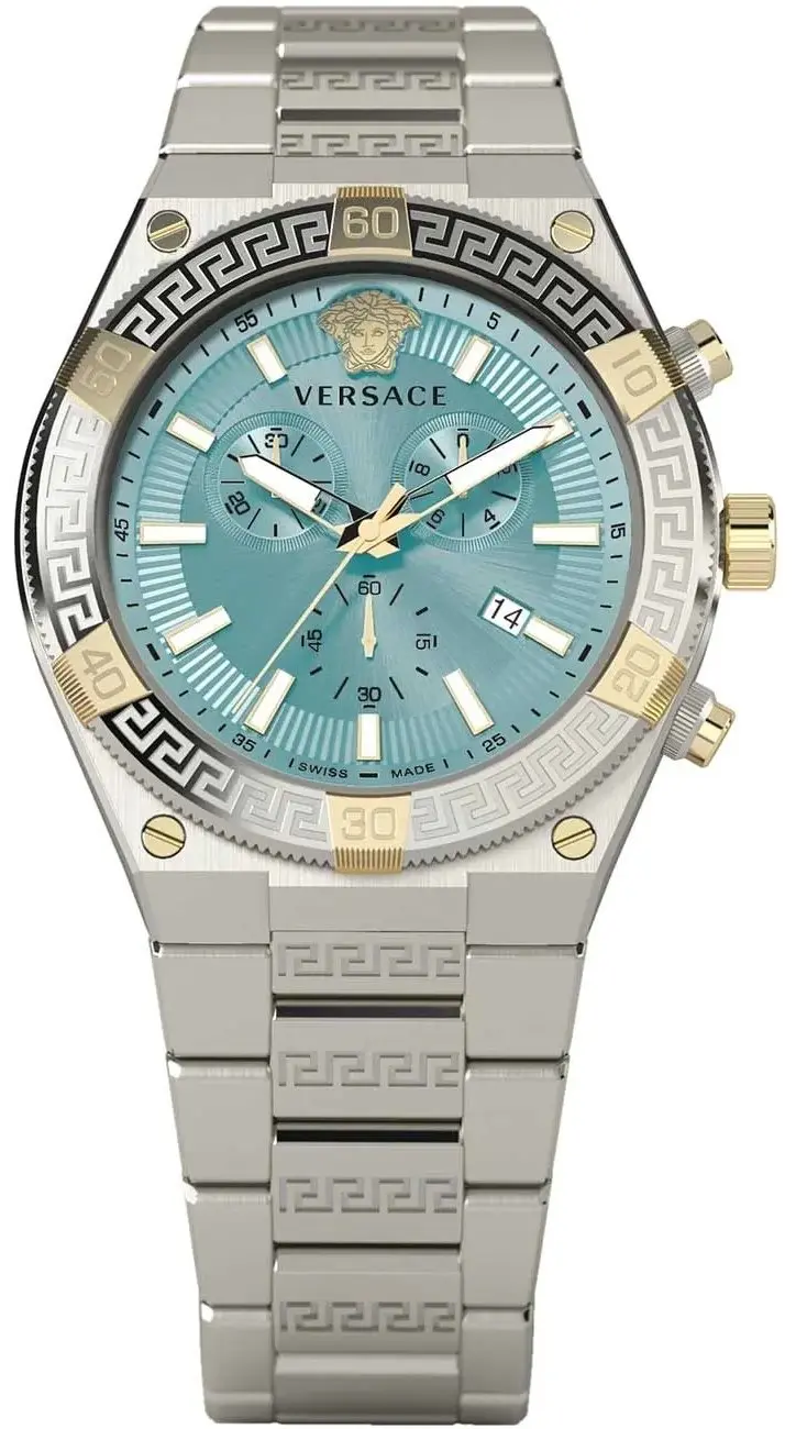 Versace Versace Herreklokke VESO01223 Sport Greca Blå/Stål Ø46 mm