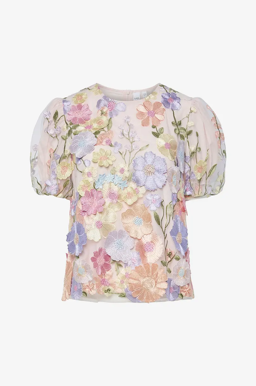 Y.A.S Bluse yasFlowering SS Top - D2D - Rosa