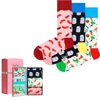 Happy Socks Happy socks Strømper 3P Foodie Socks Gift Box Mixed bomull Str 36/40