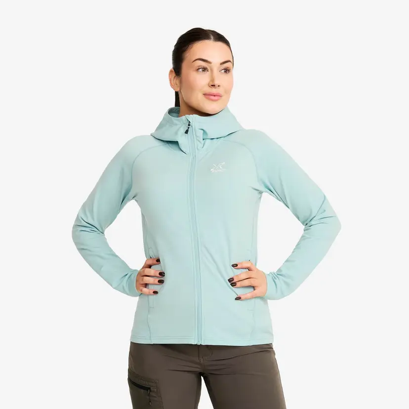 RevolutionRace Evolution Light Stretch Fleece Hoodie Dame Gray Mist