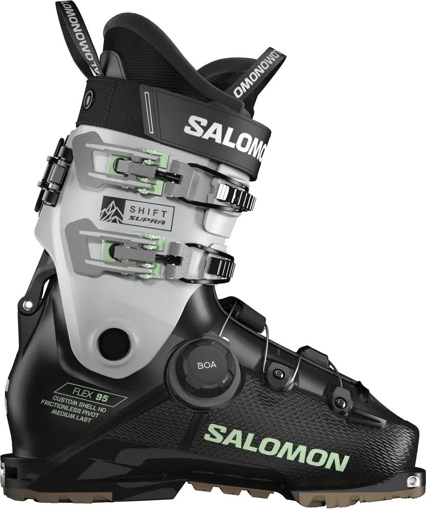 Salomon Salomon Women's Shift Supra BOA 95 GripWalk Black / Cool Gray 5 / Patina Green