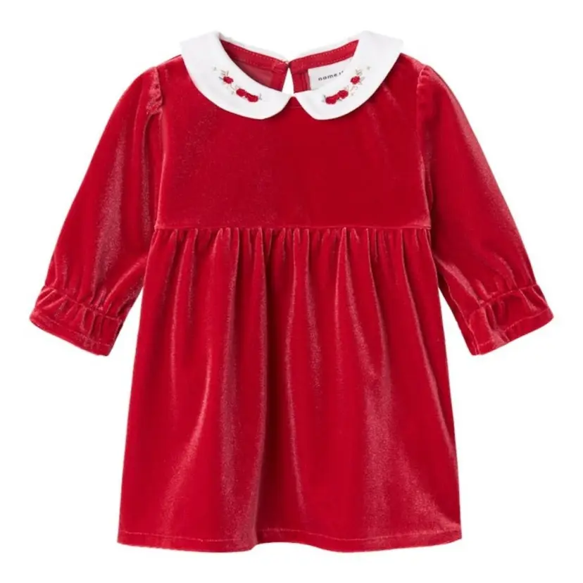 NAME IT Name It - Julekjole Baby Velour Rinna Jester Red