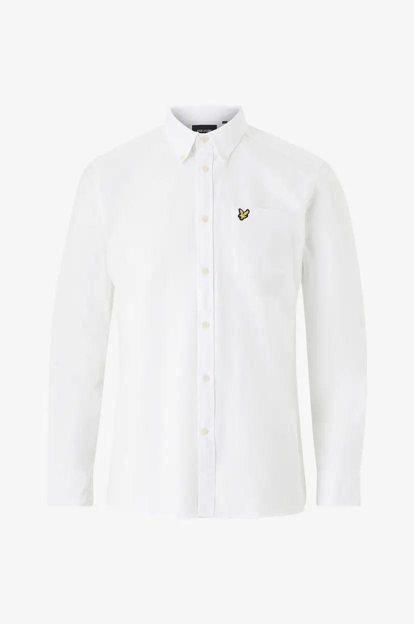Lyle & Scott Skjorte Plain Oxford Shirt - Hvit