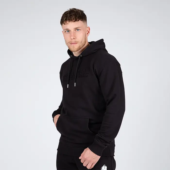 Gorilla Wear Crowley Oversized Herre Hoodie, Svart
