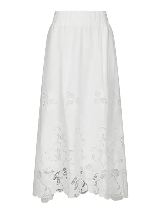 Neo Noir Neo Noir - Yara Long Emb Skirt - White