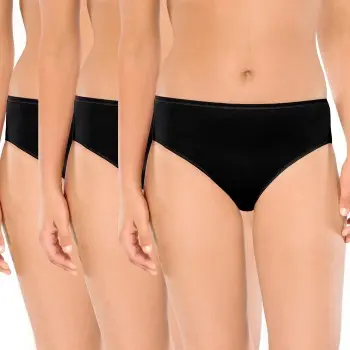 Schiesser Schiesser Truser 3P Essentials Cotton Briefs Svart bomull 36 Dame