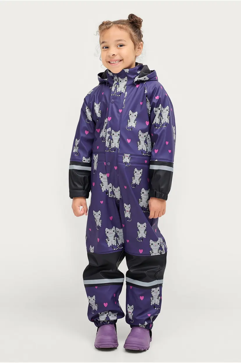 Ellos Collection Regndress Regna med fleecefôr - Lilla