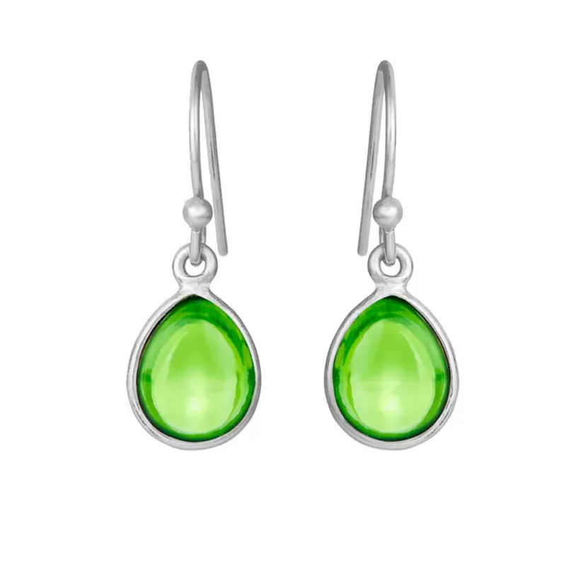 Susanne Friis Bjørner Susanne Friis Bjørner Øreringe - SFB - Ørebøjler med grøn peridot i sølv - 5249-1-200