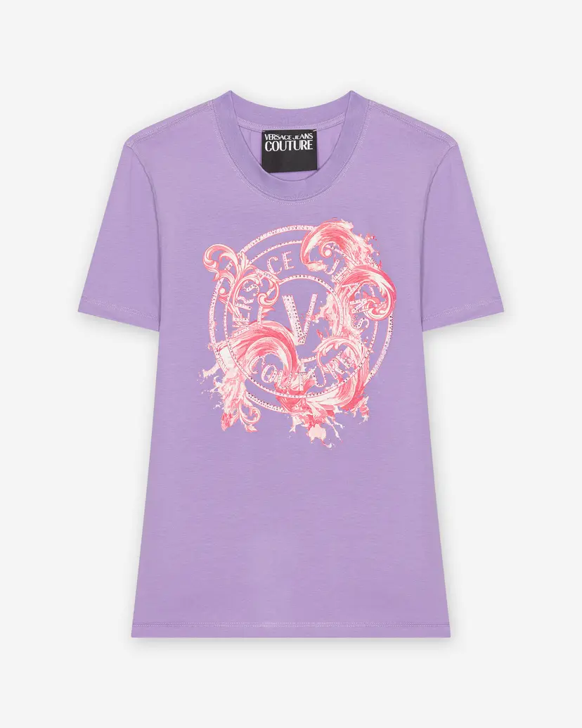 Versace Jeans Couture Versace Jeans Couture Emblem Wave Purple T-shirt