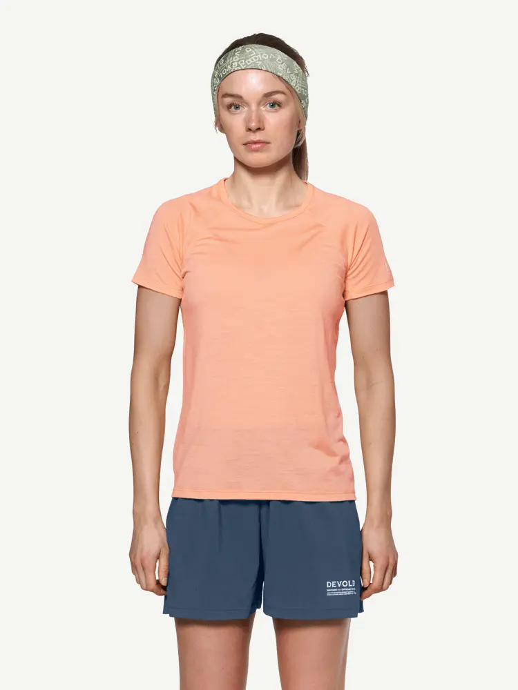 Devold Devold - Endurance Merino 130 T-skjorte Dame - Large - Oransje