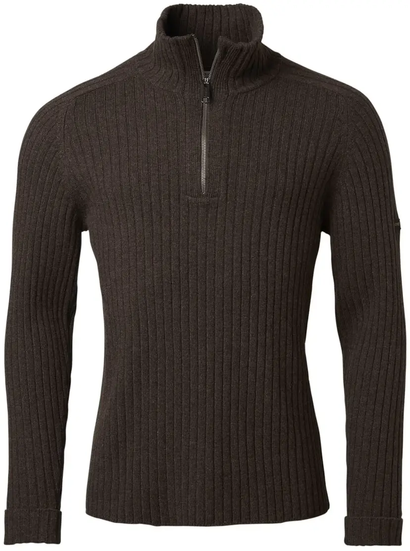 Chevalier Chevalier M's Antony Half Zip Wool Pullover Antler Brown