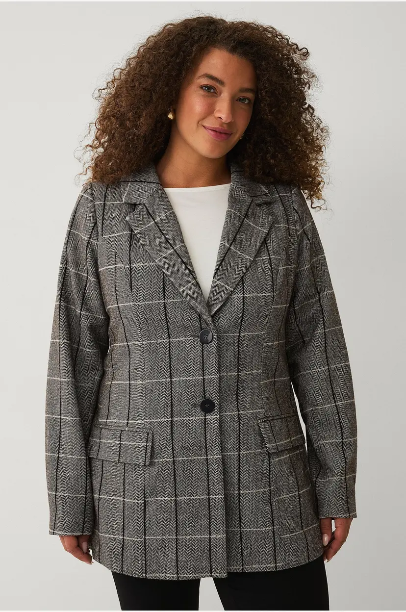 Zizzi Blazer mKalis L/S Blazer - Grå