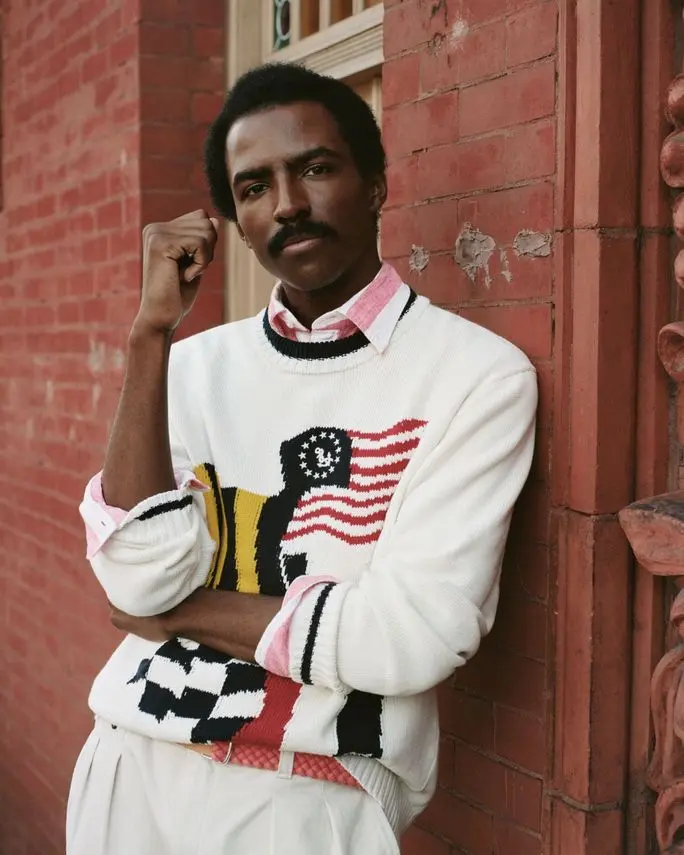 Gant FLAG INTARSIA COTTON C-NECK