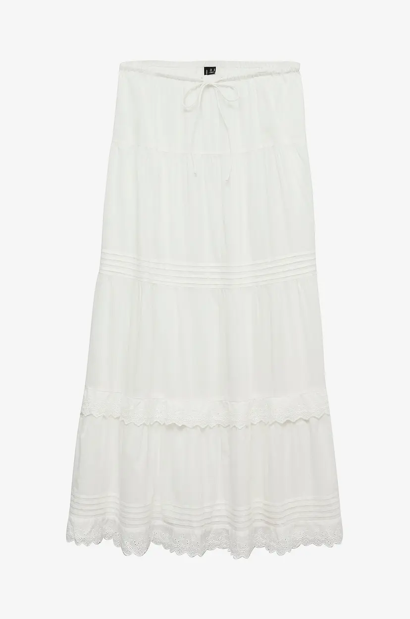 Vero Moda Maxi skjørt vmSandy HW Ankle Wvn - Hvit