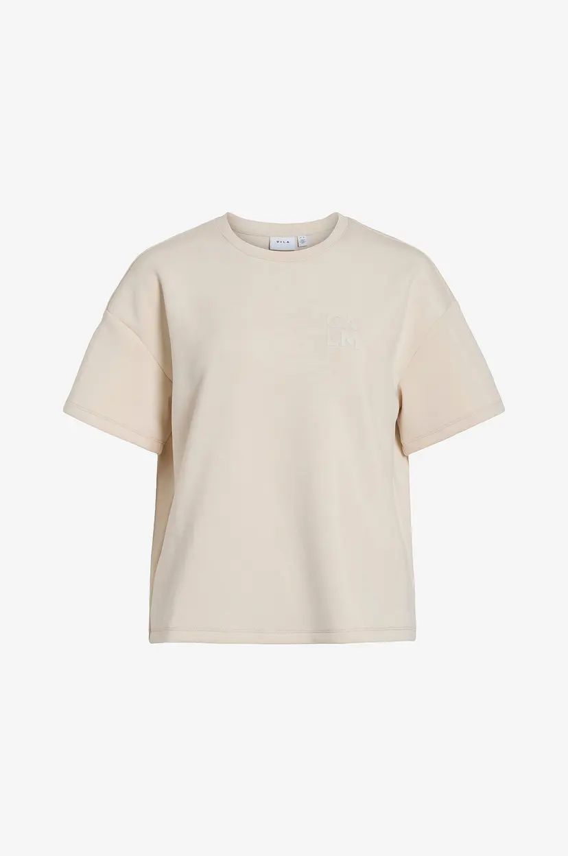 Vila Topp viReflect O-necK Top - Beige