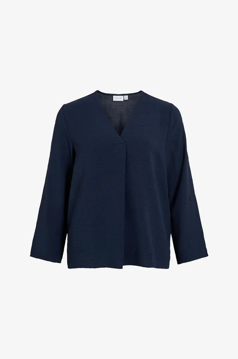 Vila Bluse viJosa 3/4 V-neck Top - Blå