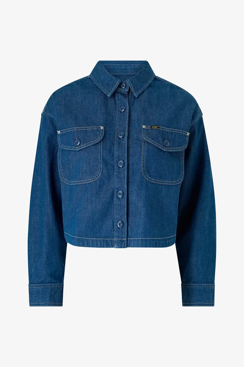 Lee Denimskjorte Flap Pocket - Blå