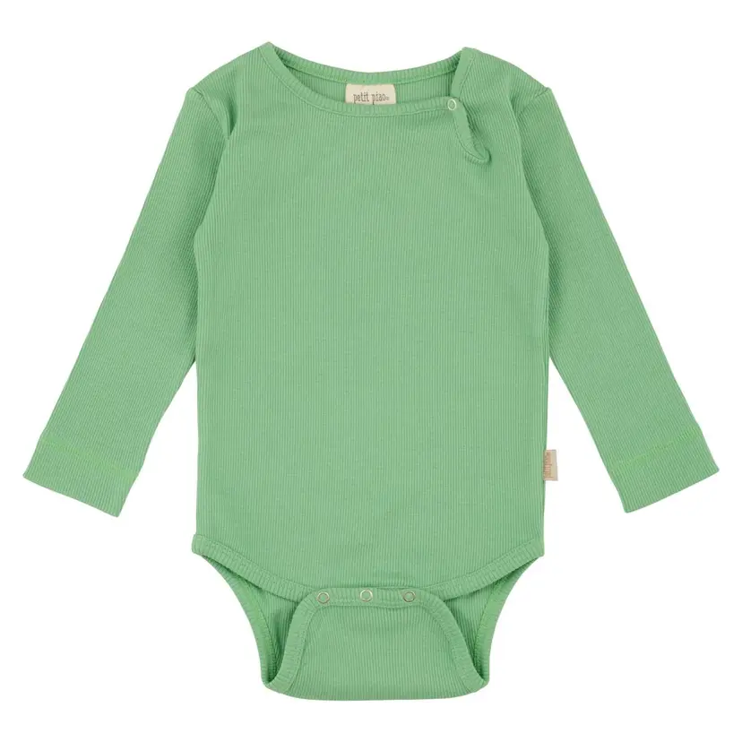 Petit Piao Petit Piao Body L/S Modal Green Jade (56 / 1-2 mnd)
