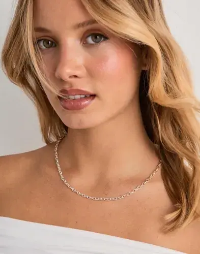 Pieces Pieces - Sølv - Pctiffany Necklace Plated Fp Noos