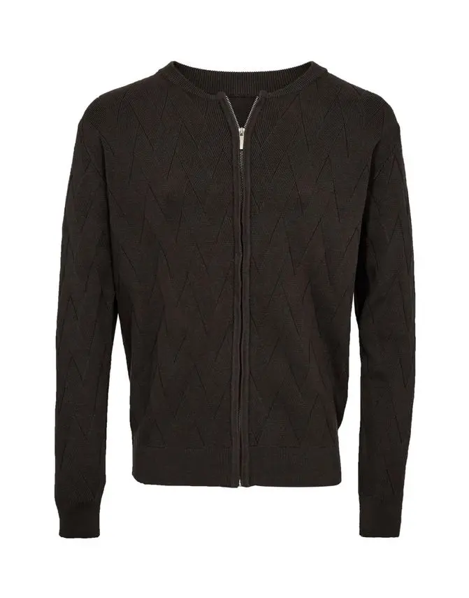 Black Blue Zip cardigan regular fit