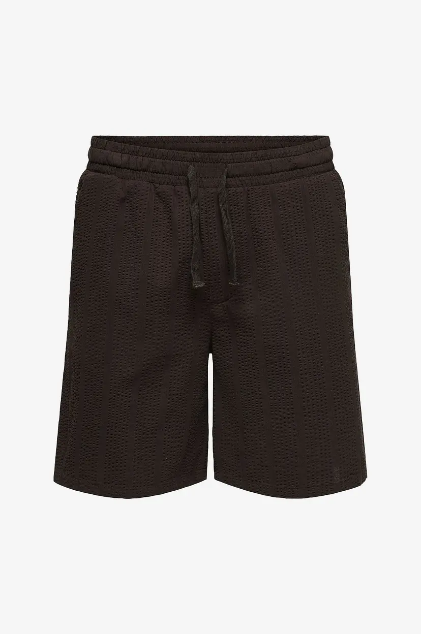 Only & Sons Shorts onsCruz Seersucker Jogger - Svart