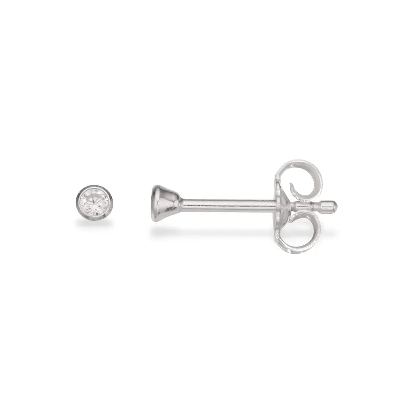 Scrouples Scrouples - Sølv øreringe med sten, 2mm - 112012s