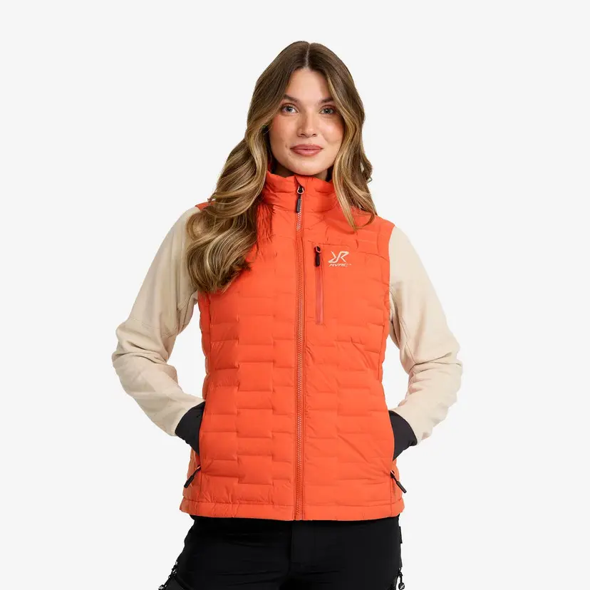 RevolutionRace Flex Stretch Down Vest Dame Mecca Orange