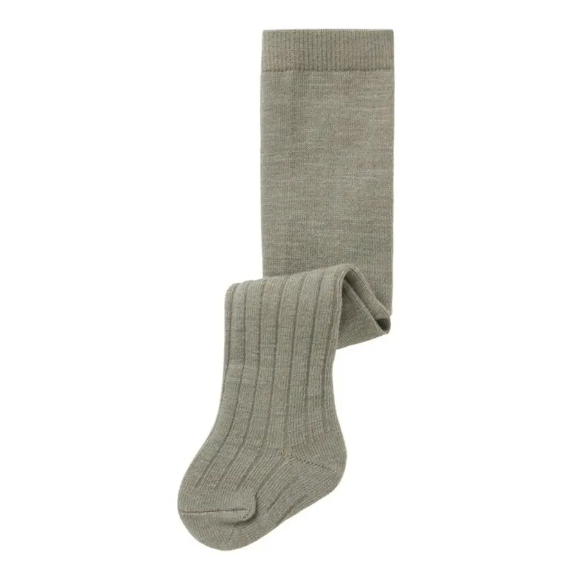 NAME IT Name It - Strømpebukse Baby Ull/ Bomull Rib Wakma Dried Sage
