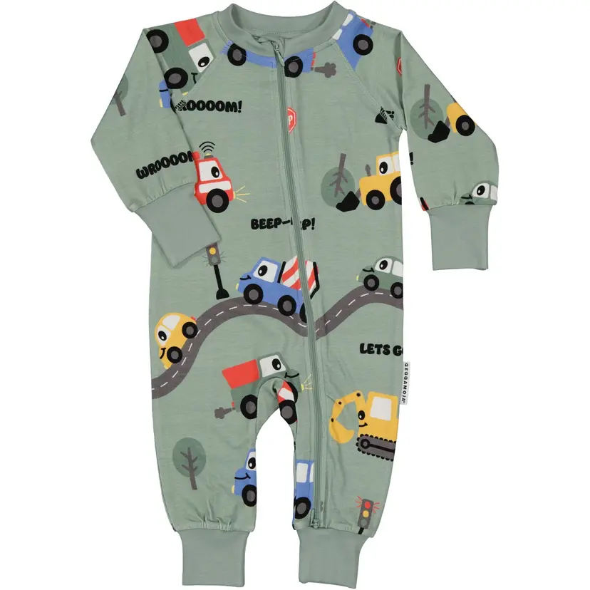 Geggamoja Pyjamas Bambu Traktor Grön - 74/80