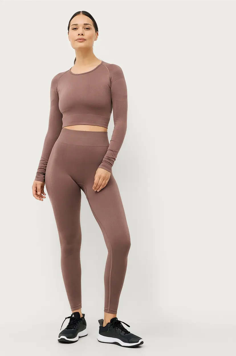 Ellos Collection Treningstights Seamless Tights Basic - Brun