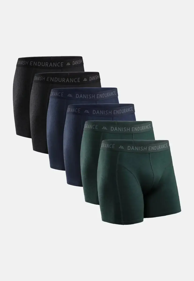 DANISH ENDURANCE DANISH ENDURANCE CLASSIC BOXERSHORTS Sort | Blå | Grøn S