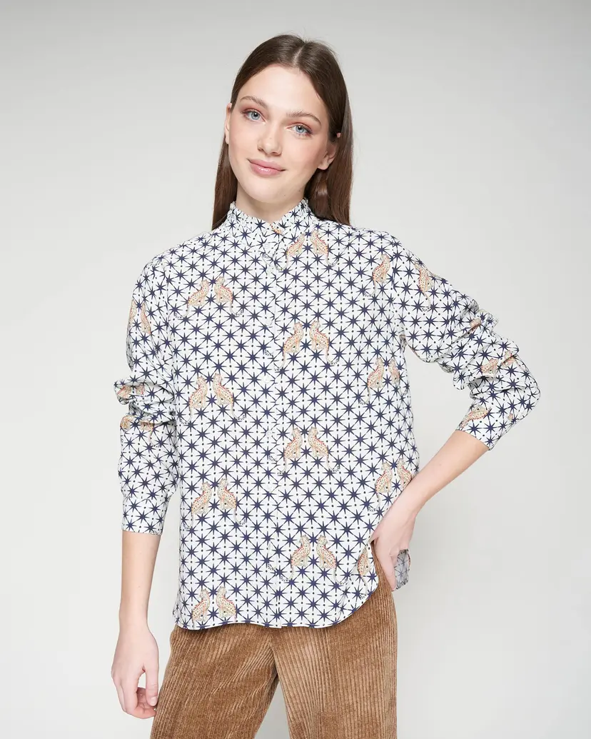 VilaGallo VilaGallo ANDY LEOPARDOS Y ESTRELLAS PRINT White Shirt