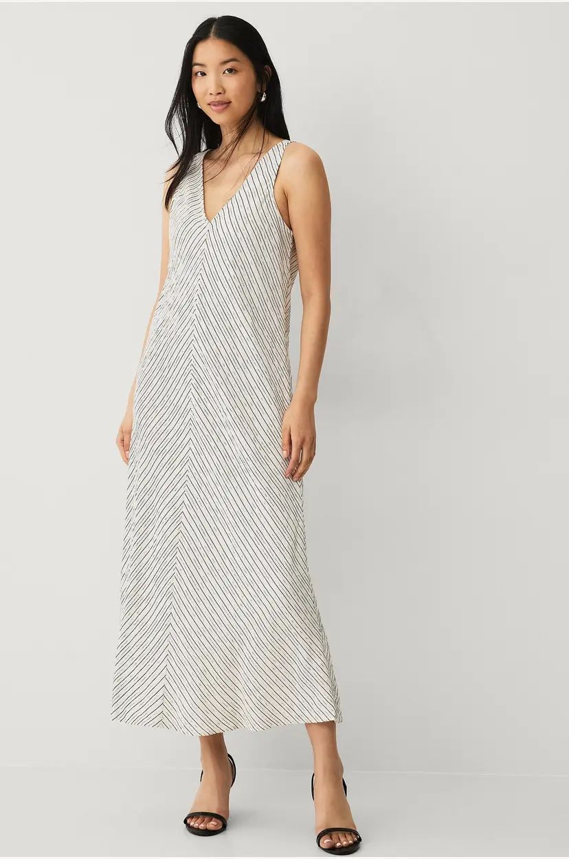 Vila Maxikjole viBinni V-neck Ankle Dress - Beige