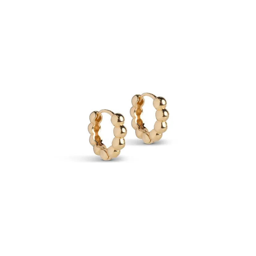 Enamel Enamel - Ball Small Hoops 15 mm i forgyldt - E404G