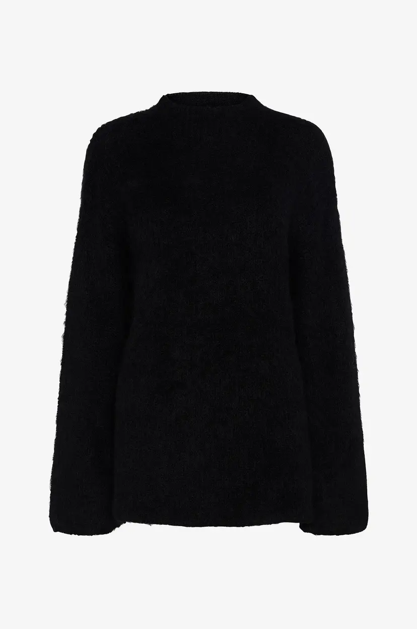 Pieces Genser pcMala LS Highneck Knit - Svart