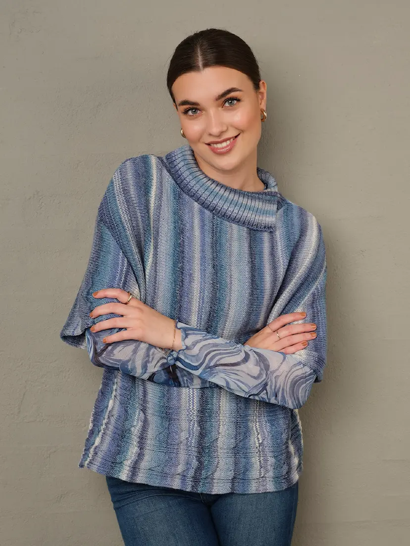 Skovhuus Skovhuus Kvinne Strikket genser Indian Blue XL