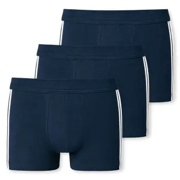 Schiesser Schiesser 3P 95-5 Stretch Shorts Mørkblå bomull X-Large Herre