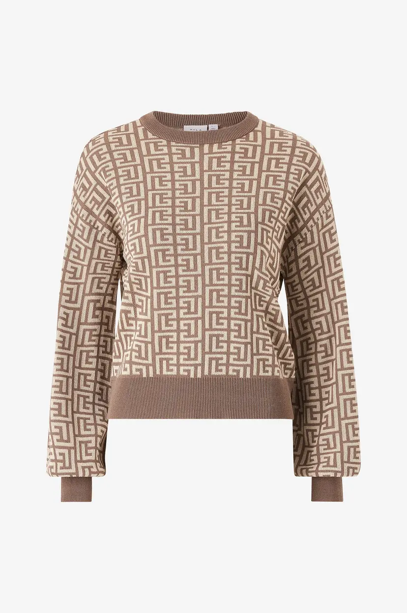Vila Genser viSaki L/S Knit #8 - Brun