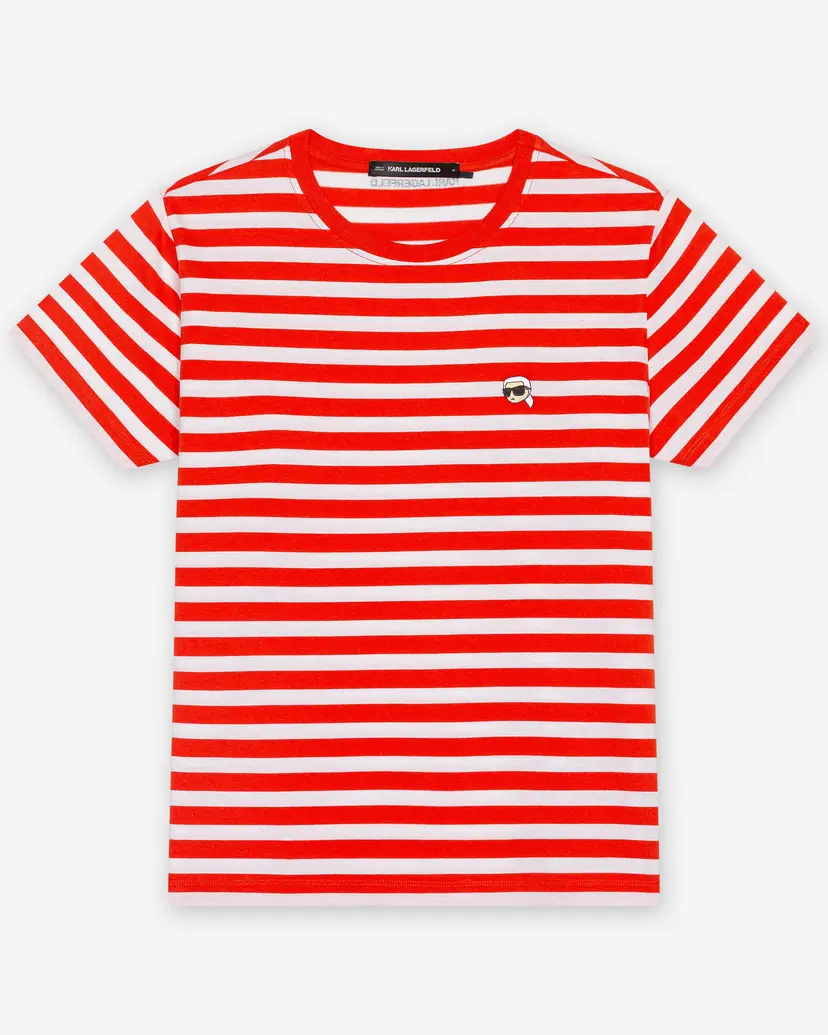 Karl Lagerfeld Karl Lagerfeld Ikonik Stripe Orange T-shirt