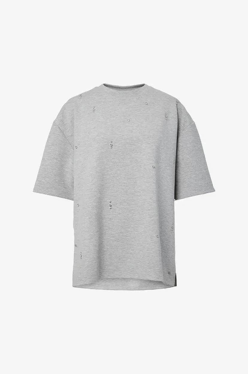 Pieces Topp pcMuna SS Oversize Detail Tee Jrs D - Grå