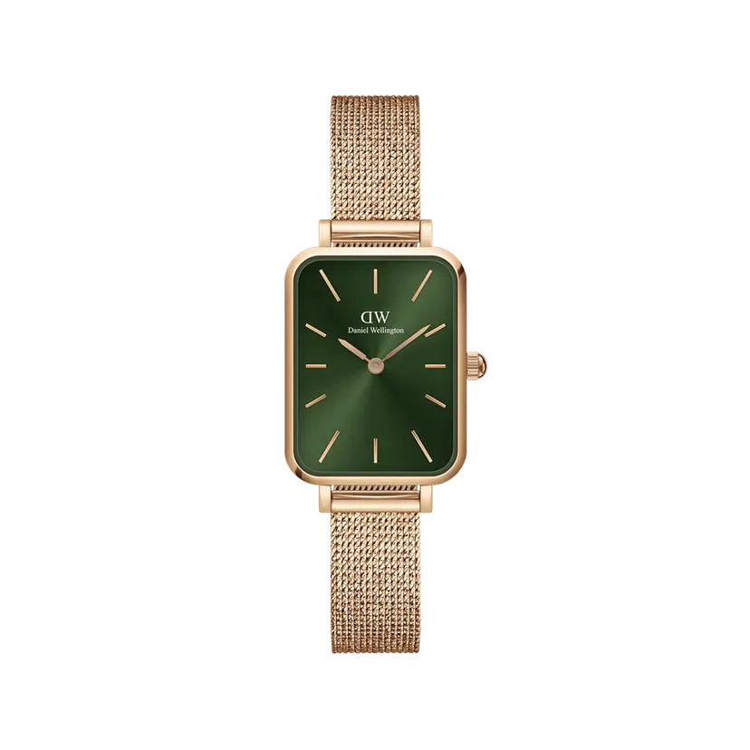 Daniel Wellington Rose Gold 20x26mm Watch Quadro Pressed Melrose Emerald | DW