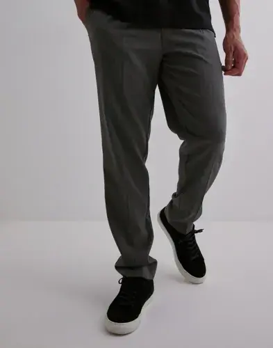 Selected Men Selected Men SLH190-Reg Tapered Leroy Pleat Pant Bukser Grå