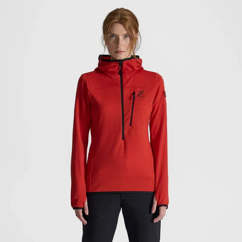 RevolutionRace Ultra Light Mid Hood Dame Aura Red