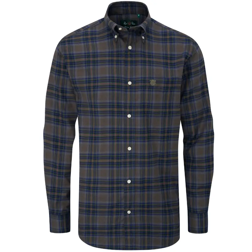 Alan Paine Alan Paine M's Ilkley Flannel Bd Shirt Green/Blue Check