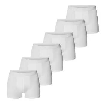 Bread & Boxers Bread and Boxers Boxer Briefs 6P Hvit økologisk bomull XX-Large Herre