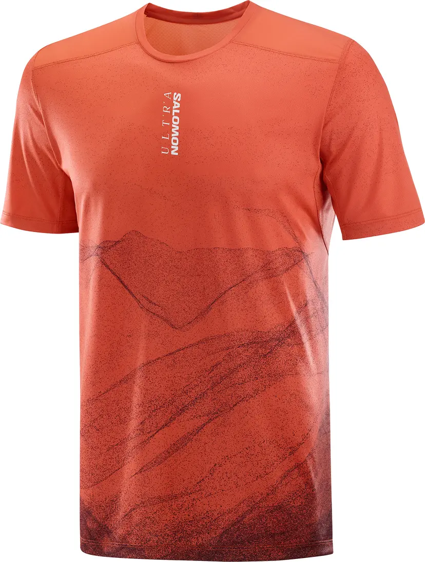 Salomon Salomon Men's S/LAB Ultra Tee Aop Burnt Sienna/decadent Chocolate/