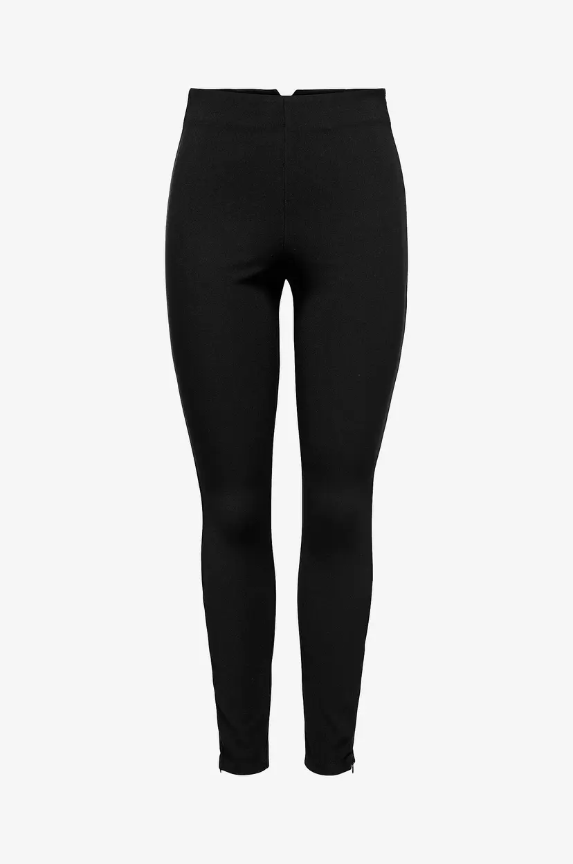 ONLY Leggings Onlpeony Life HW Rib Zip Legging CC - Svart