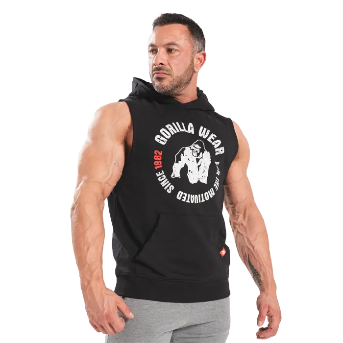 Gorilla Wear Marshall Sleeveless Hoodie, Black
