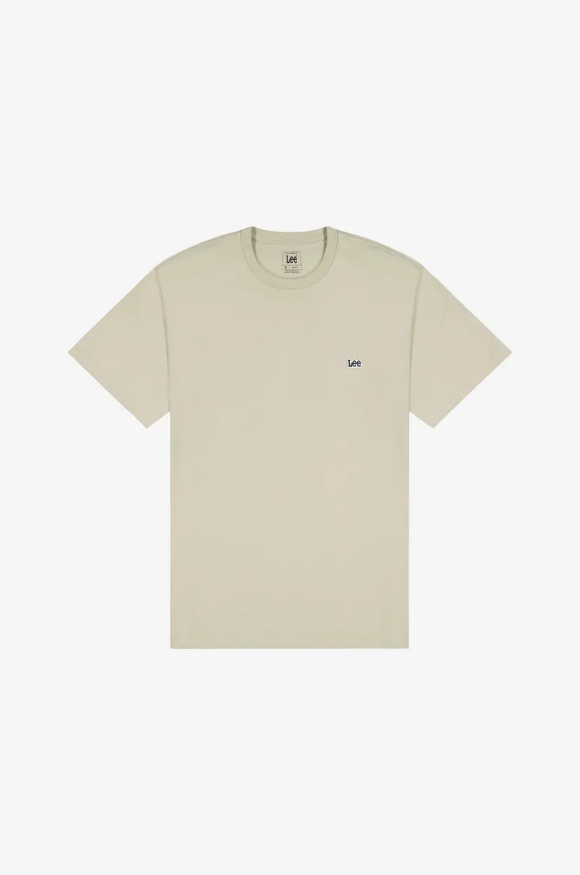 Lee T-skjorte SS Patch Logo - Beige