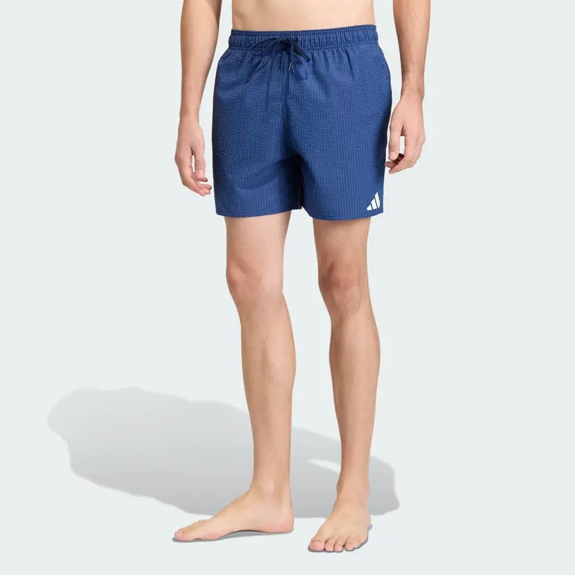Adidas Seersucker Stripy Swim Shorts 5-Inch